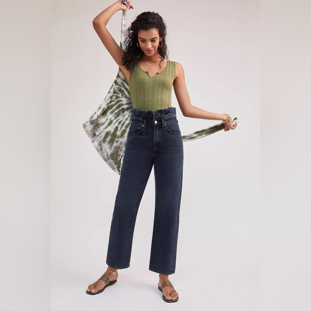 High-Waisted Black Jeans